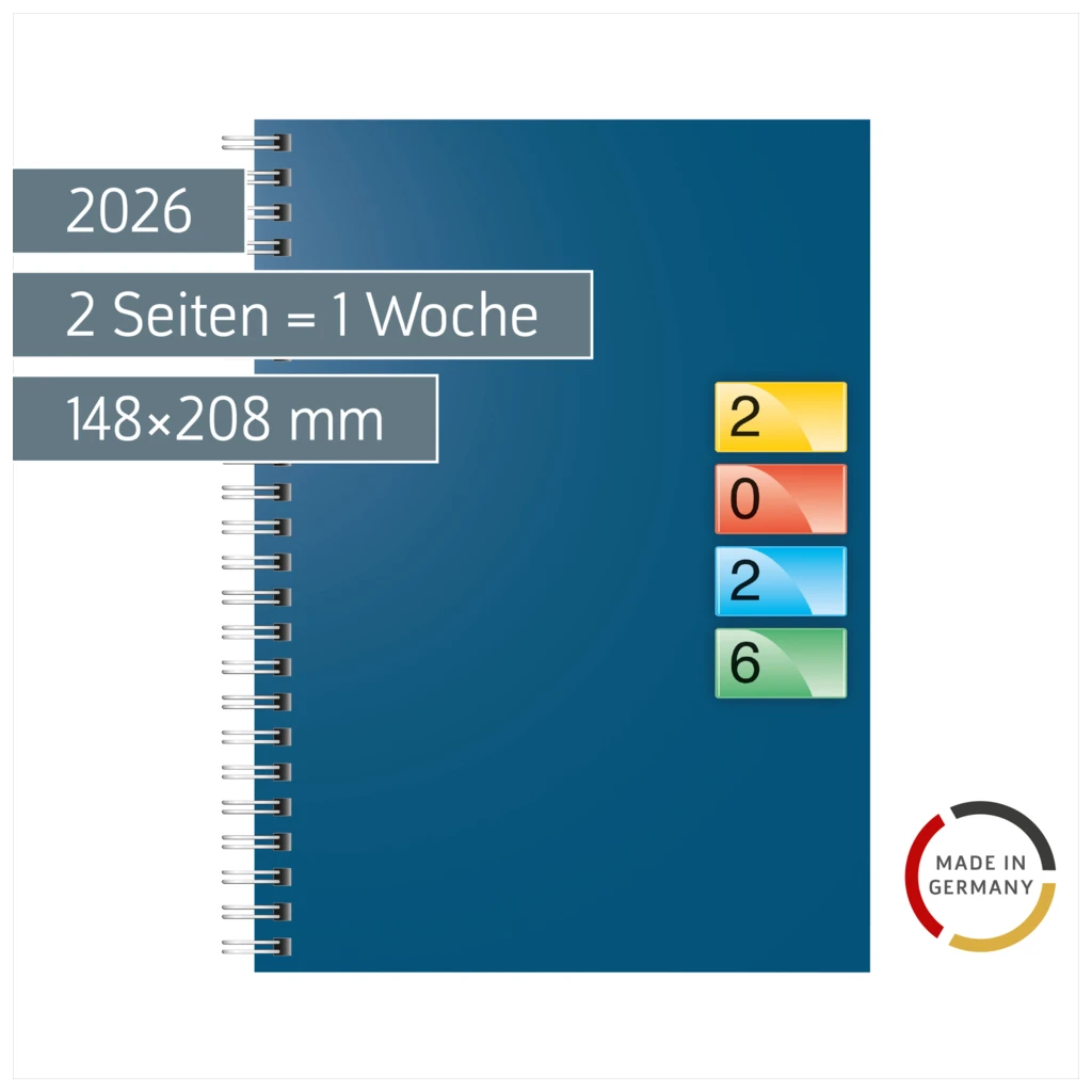 Buchkalender DATAline Mod. 796 40 2026 | A5, Karton, blau