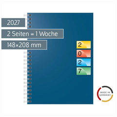 Buchkalender DATAline Mod. 796 40 2027 | A5, Karton, blau
