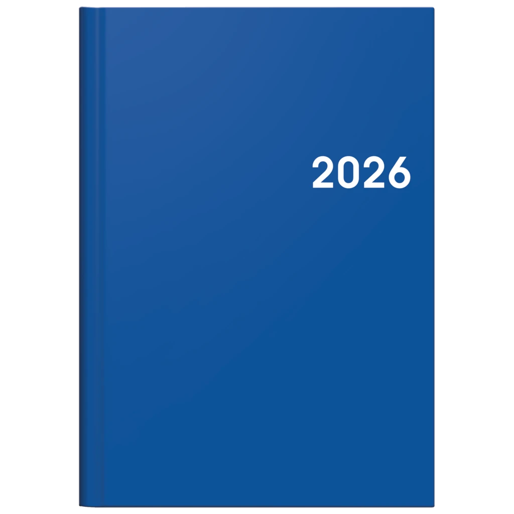 Buchkalender Mod. 796 2026 | A5, Kunststoff, blau