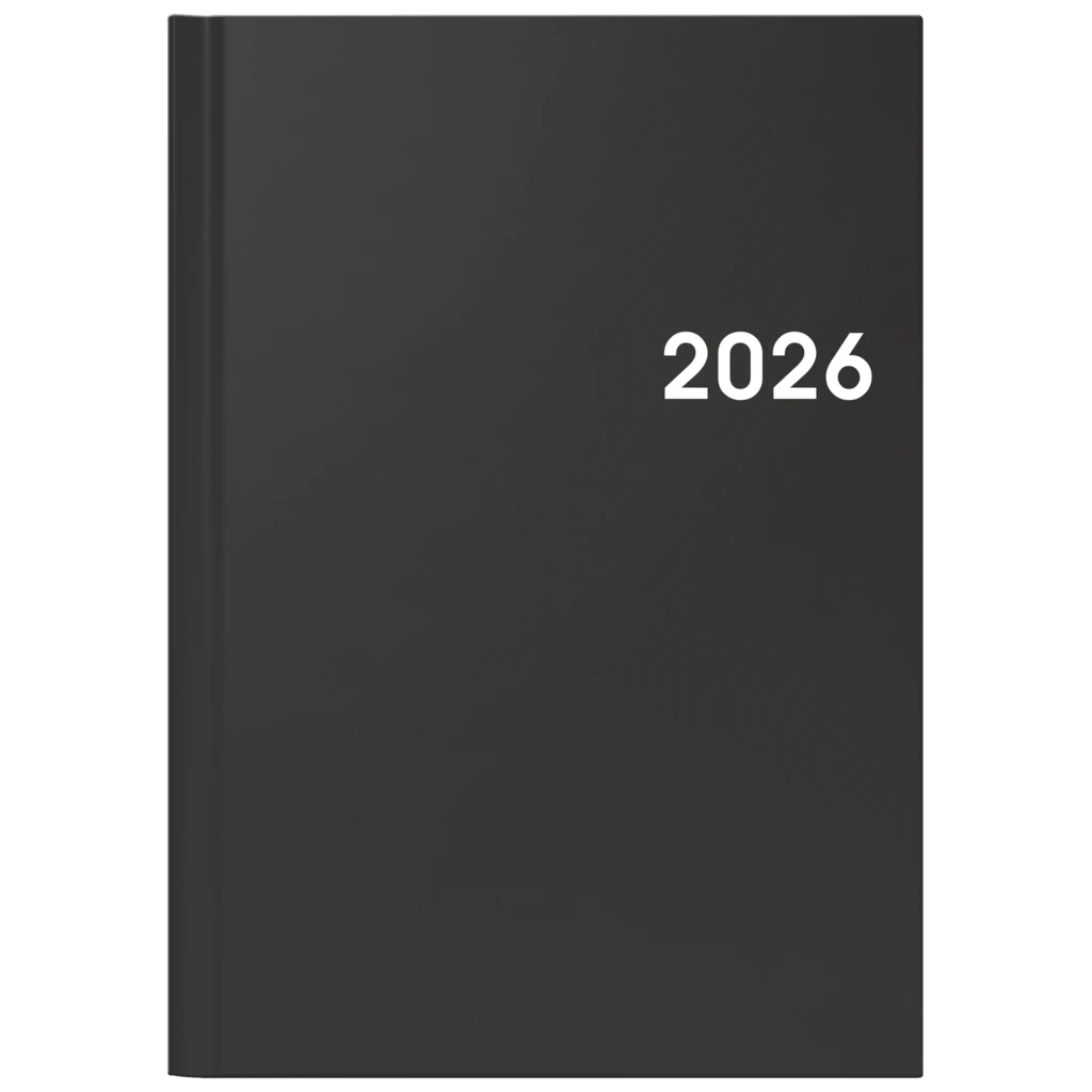 Buchkalender Mod. 796 2026 | A5, Kunststoff, schwarz