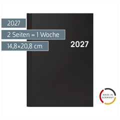 Buchkalender Colour Line Mod. 796 2027 | A5, Kunststoff, schwarz