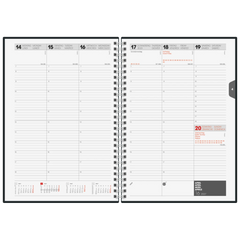 Buchkalender Mod. 797 2027 | 168×240 mm, Karton, schwarz