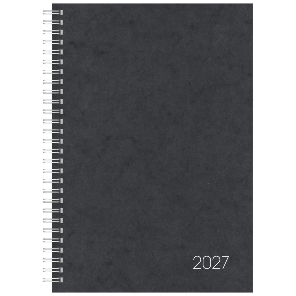 Buchkalender Mod. 797 2027 | 168×240 mm, Karton, schwarz