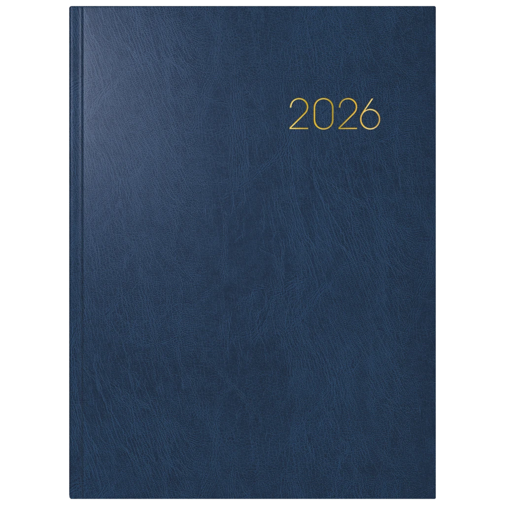 Buchkalender Mod. 797 2026 | 168×240 mm, Kunststoff, blau