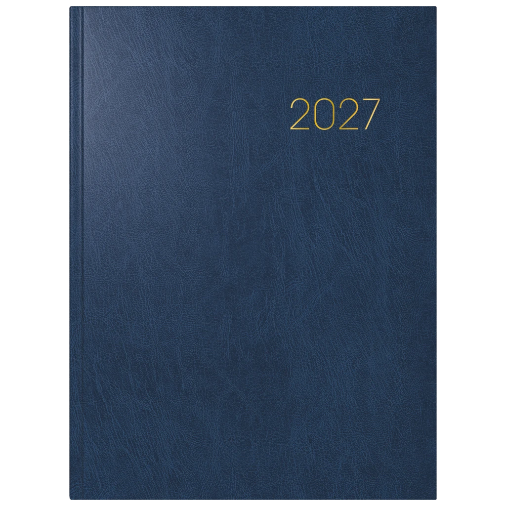Buchkalender Mod. 797 2027 | 168×240 mm, Kunststoff, blau
