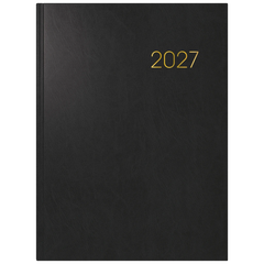 Buchkalender Mod. 797 2027 | 168×240 mm, Kunststoff, schwarz