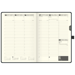 Buchkalender Kompagnon Mod. 797 66 2027 | 168×240 mm, Kunststoff, schwarz