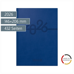 Buchkalender Mod. 798 2026 | A5, Kunstleder, blau