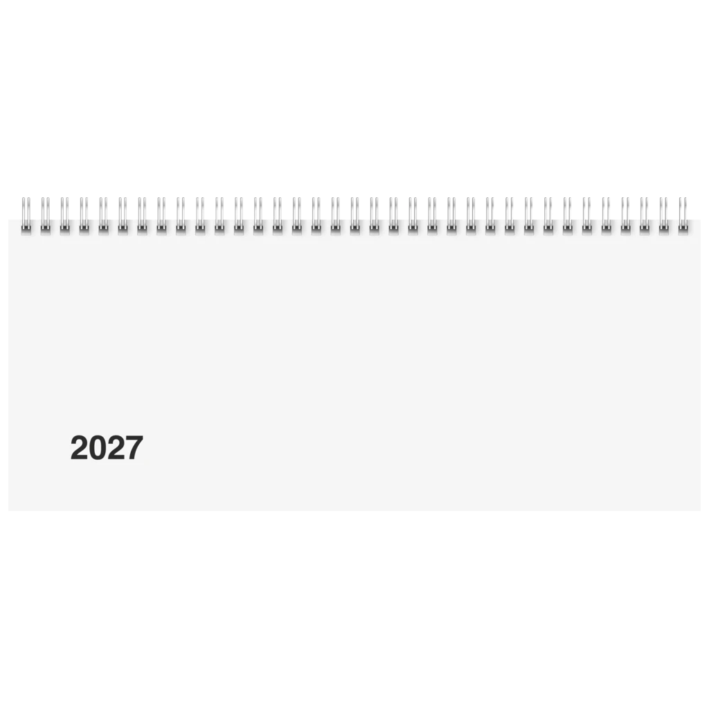 Querterminbuch Mod. 870 2027 | 285×120 mm, Karton, weiß