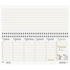 Querterminbuch Mod. 870 '25 | 285×120 mm, Karton, schwarz