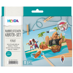 Rubbelsticker Karten-Set „Pirat“ | 160×120 mm, bunt