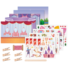 Rubbelsticker Karten-Set „Prinzessin“ | 160×120 mm, bunt