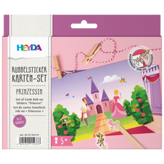 Rubbelsticker Karten-Set „Prinzessin“ | 160×120 mm, bunt