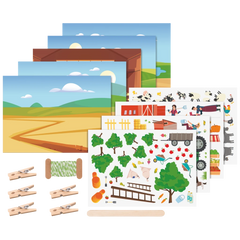 Rubbelsticker Karten-Set „Bauernhof“ | 160×120 mm, bunt