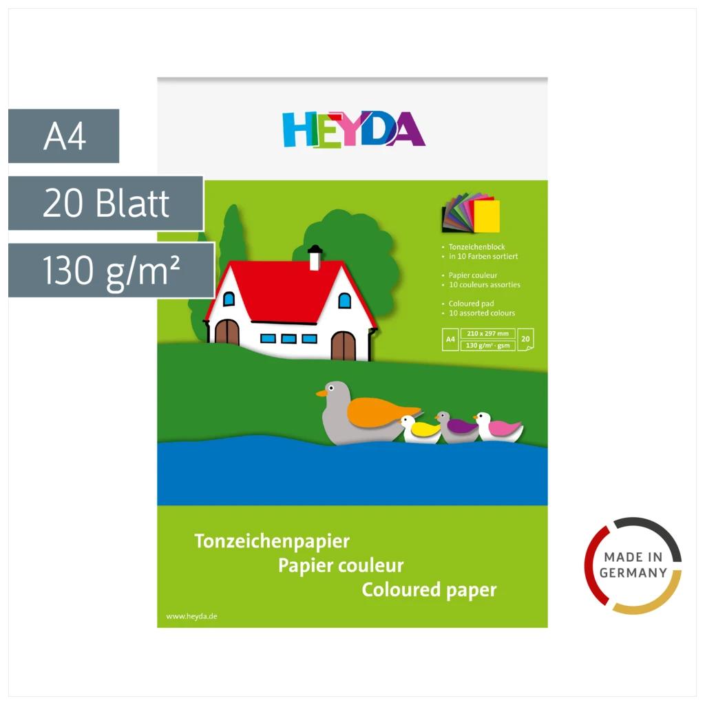 Tonpapier-Block | A4, 20 Blatt