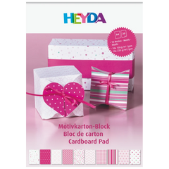 Motivkarton-Block | A4, 20 Blatt, pink