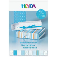 Motivkarton-Block | A4, 20 Blatt, blau