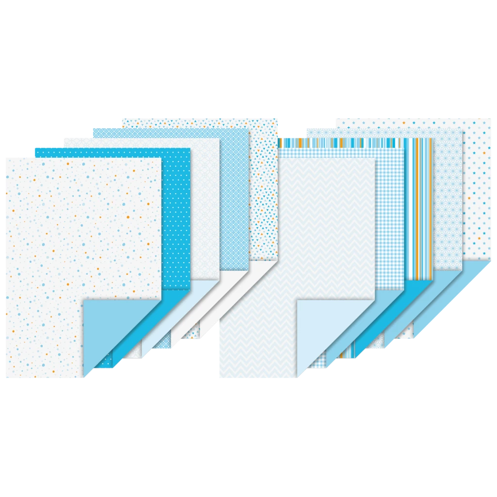 Motivkarton-Block | A4, 20 Blatt, blau
