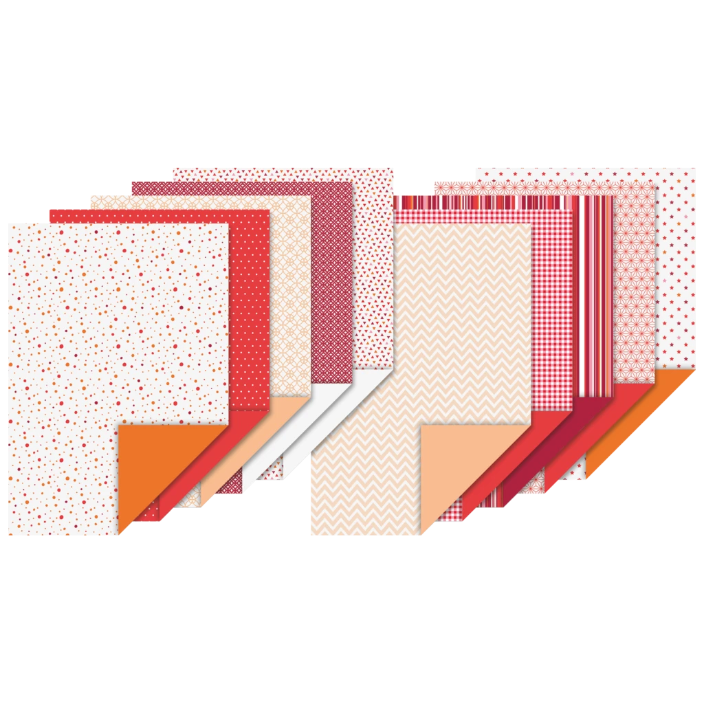 Motivkarton-Block | A4, 20 Blatt, rot