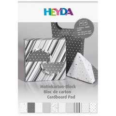 Motivkarton-Block | A4, 20 Blatt, anthrazit