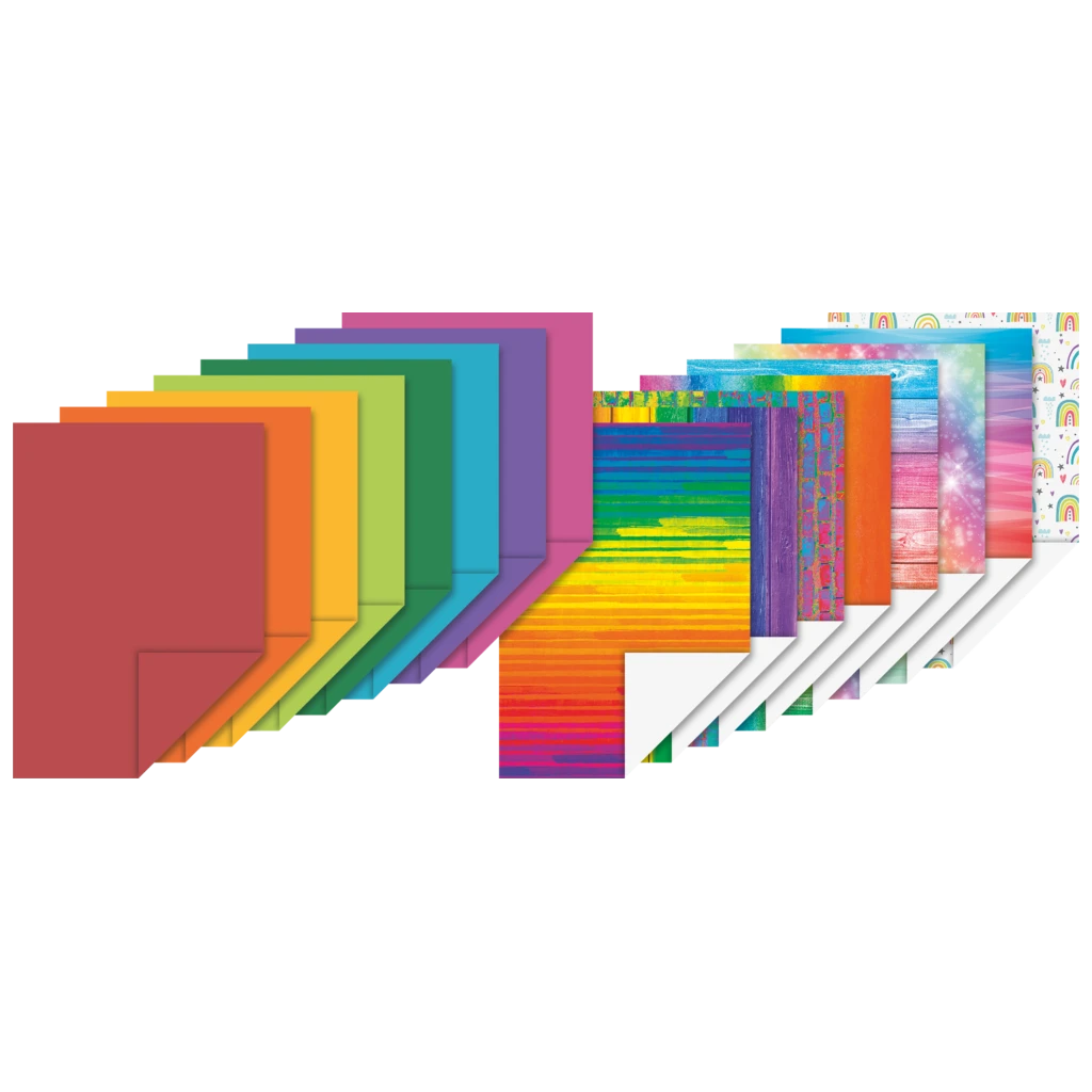 Motivkarton-Block „Regenbogen“ | A4, 16 Blatt, bunt/regenbogen