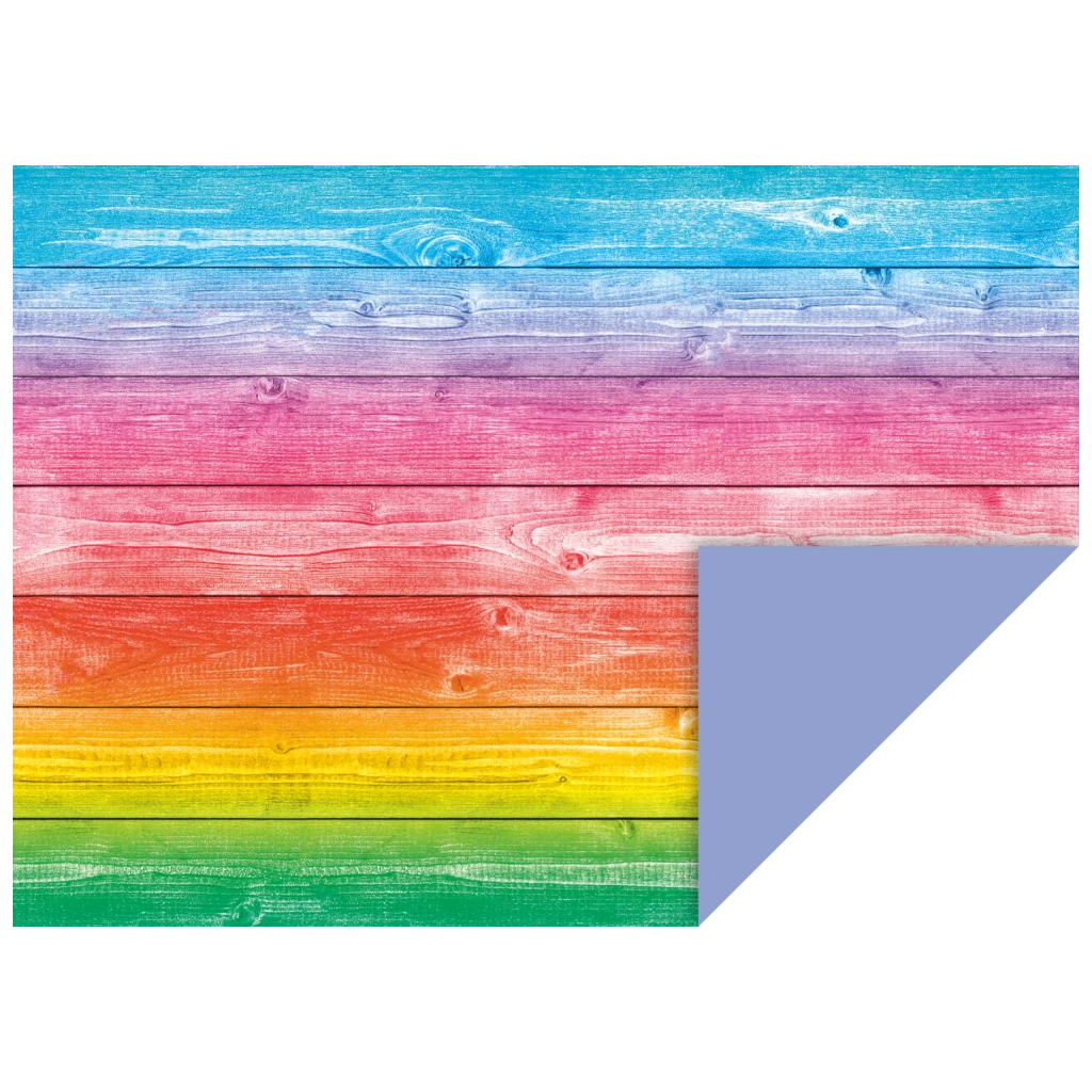 Motivkarton „Colourful Wood“ | 50×70 cm, 240 g/m², bunt