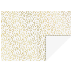 Motivkarton „Kristalle“ | 50×70 cm, 240 g/m², weiß/gold glänzend