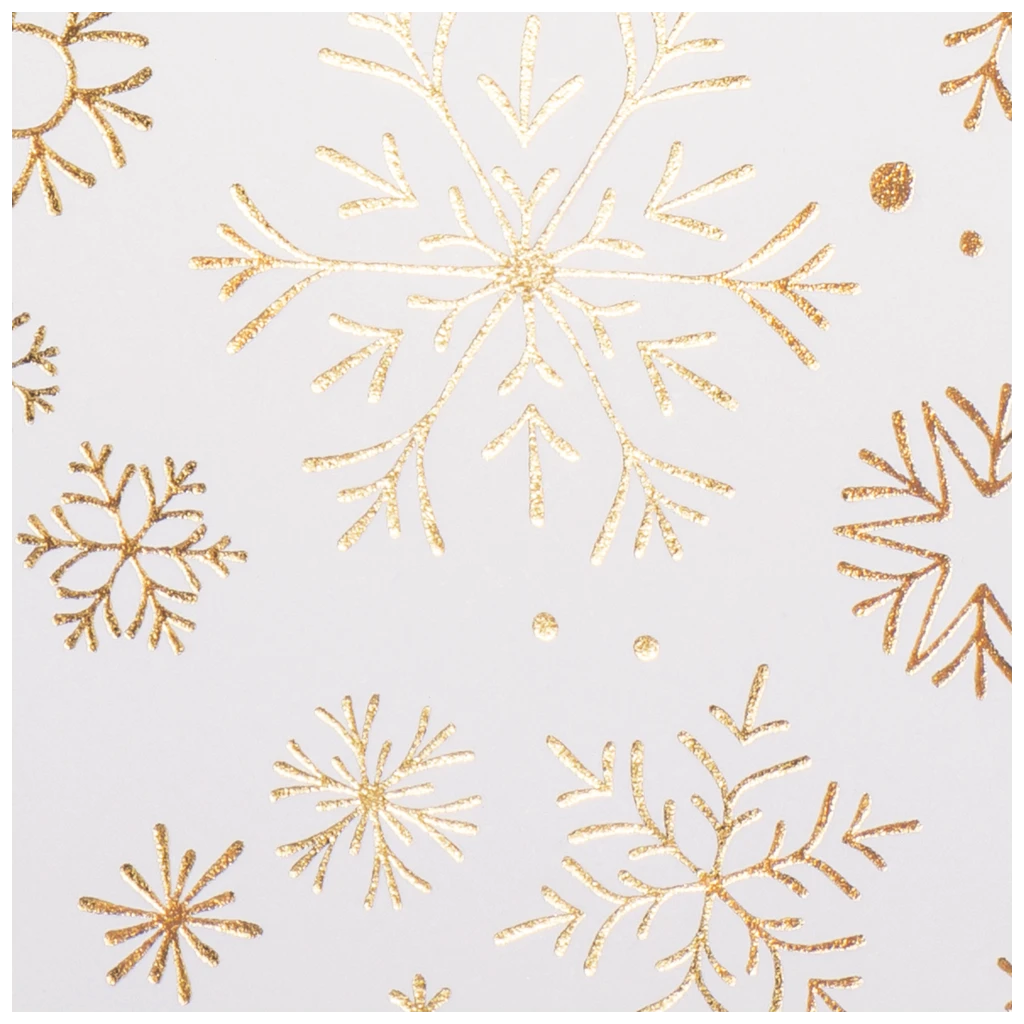 Motivkarton „Kristalle“ | 50×70 cm, 240 g/m², weiß/gold glänzend