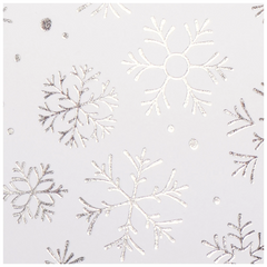 Motivkarton „Kristalle“ | 50×70 cm, 240 g/m², weiß/silber glänzend