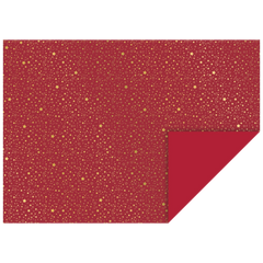 Motivkarton „Sterne“ | 50×70 cm, 240 g/m², rot/gold glänzend