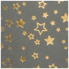 Motivkarton „Sterne“ | 50×70 cm, 240 g/m², anthrazit/gold glänzend