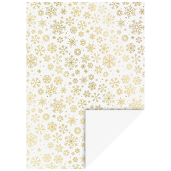 Motivkarton „Kristalle“ | A4, 240 g/m², weiß/gold glänzend