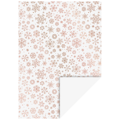 Motivkarton „Kristalle“ | A4, 240 g/m², weiß/roségold glänzend