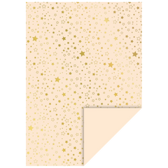 Motivkarton „Sterne“ | A4, 240 g/m², creme/gold glänzend