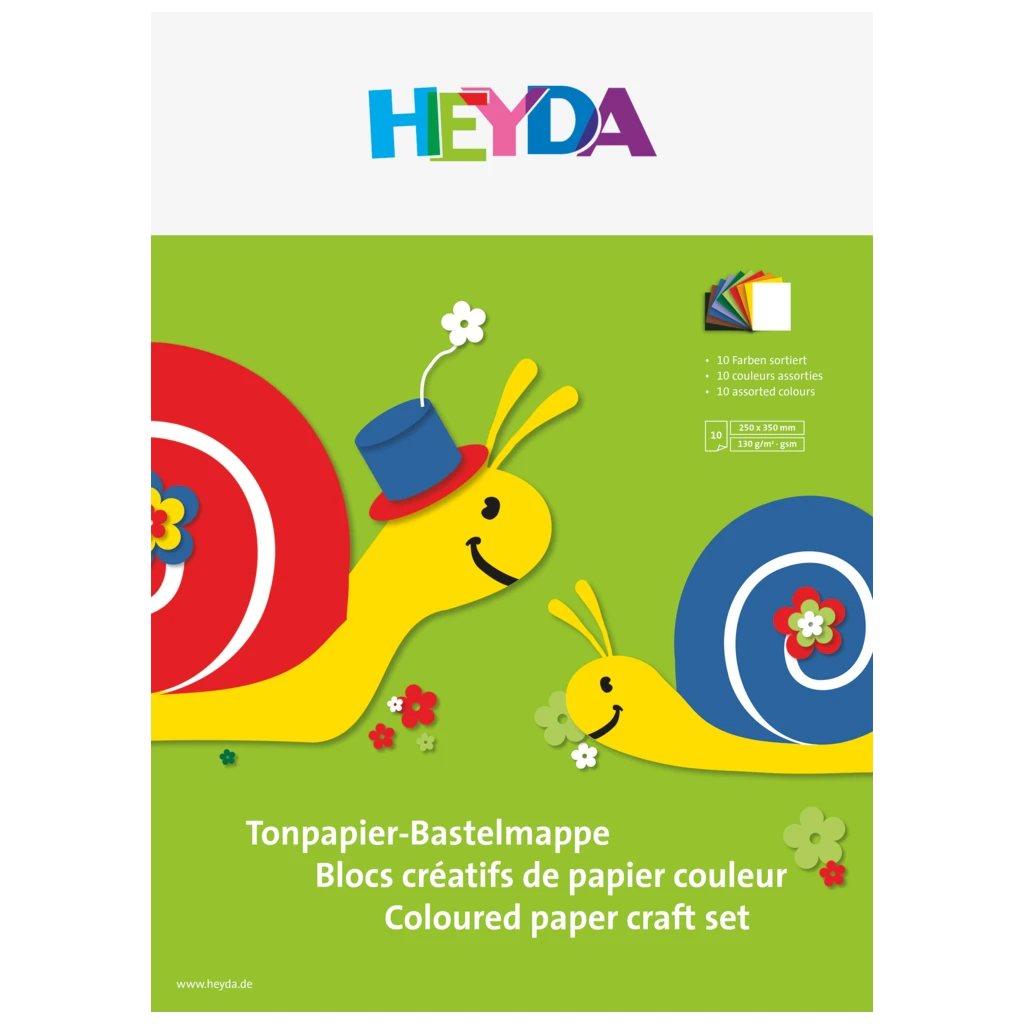 Tonpapier-Bastelmappe | 25×35 cm, 10 Blatt, 130 g/m²