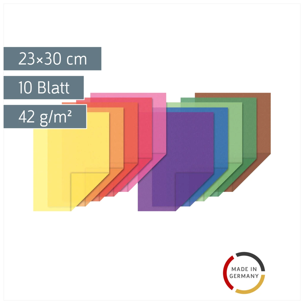 Transparentpapier „Drachenpapier“ Heft | 23×30 cm, 10 Blatt, 42 g/m²