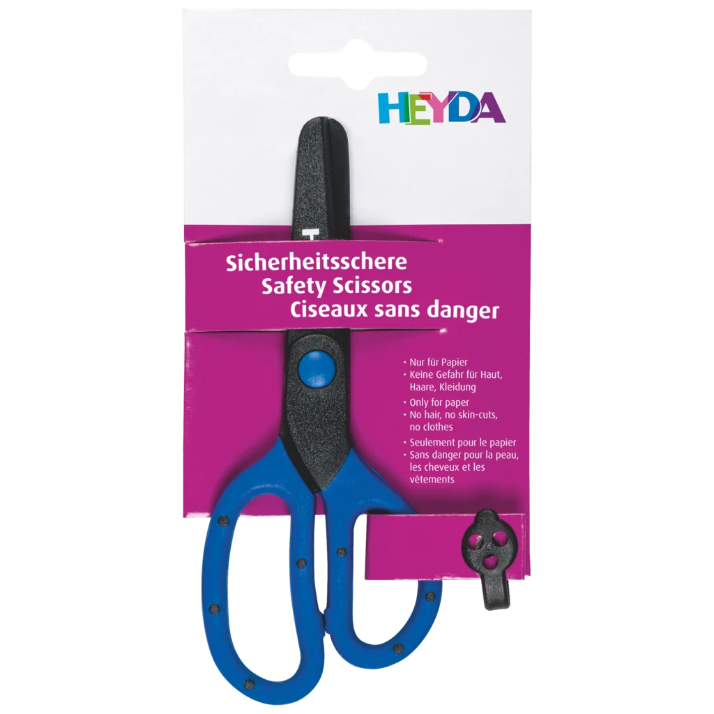 Sicherheitsschere | abgerundet, 130 mm, blau