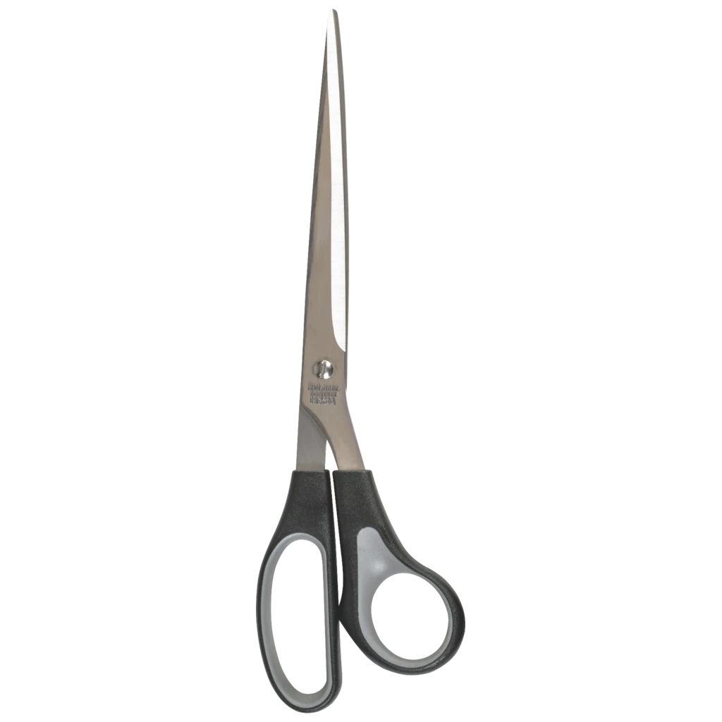 Papierschere Soft-Touch | spitz, 250 mm, schwarz/grau