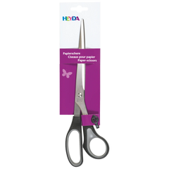 Papierschere Soft-Touch | spitz, 250 mm, schwarz/grau