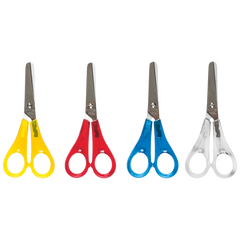 Kinderschere | abgerundet, 130 mm, sortiert, blau, gelb, rot, transparent