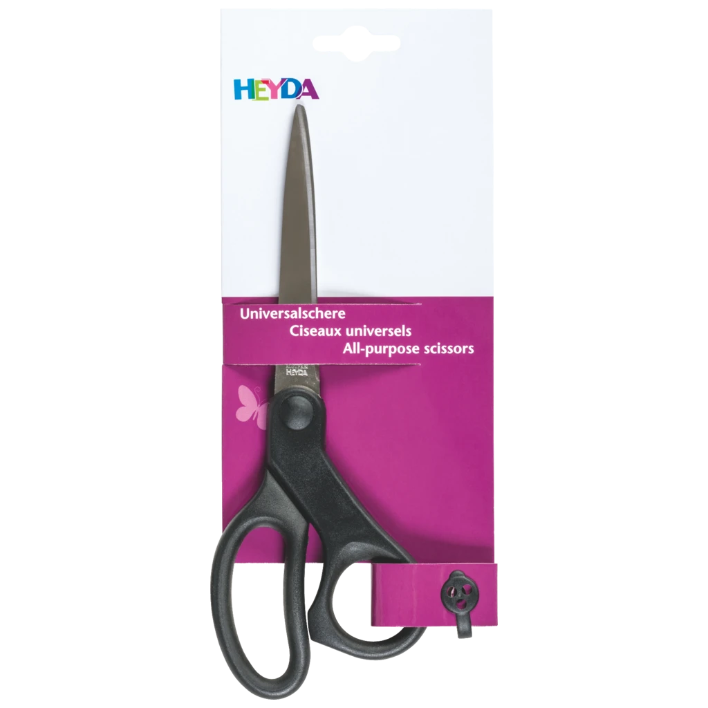 Universalschere Soft-Touch | spitz, 200 mm, schwarz