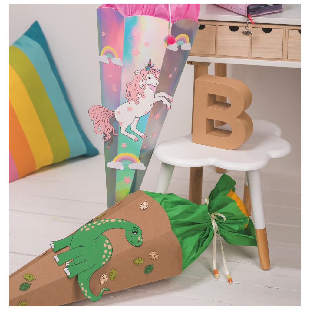 Schultüten-Zuschnitt | 69 cm, 400 g/m², natur