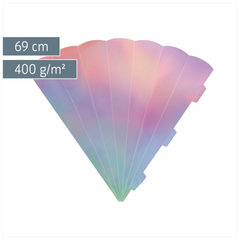 Schultüten-Zuschnitt | 69 cm, 400 g/m², silber irisierend