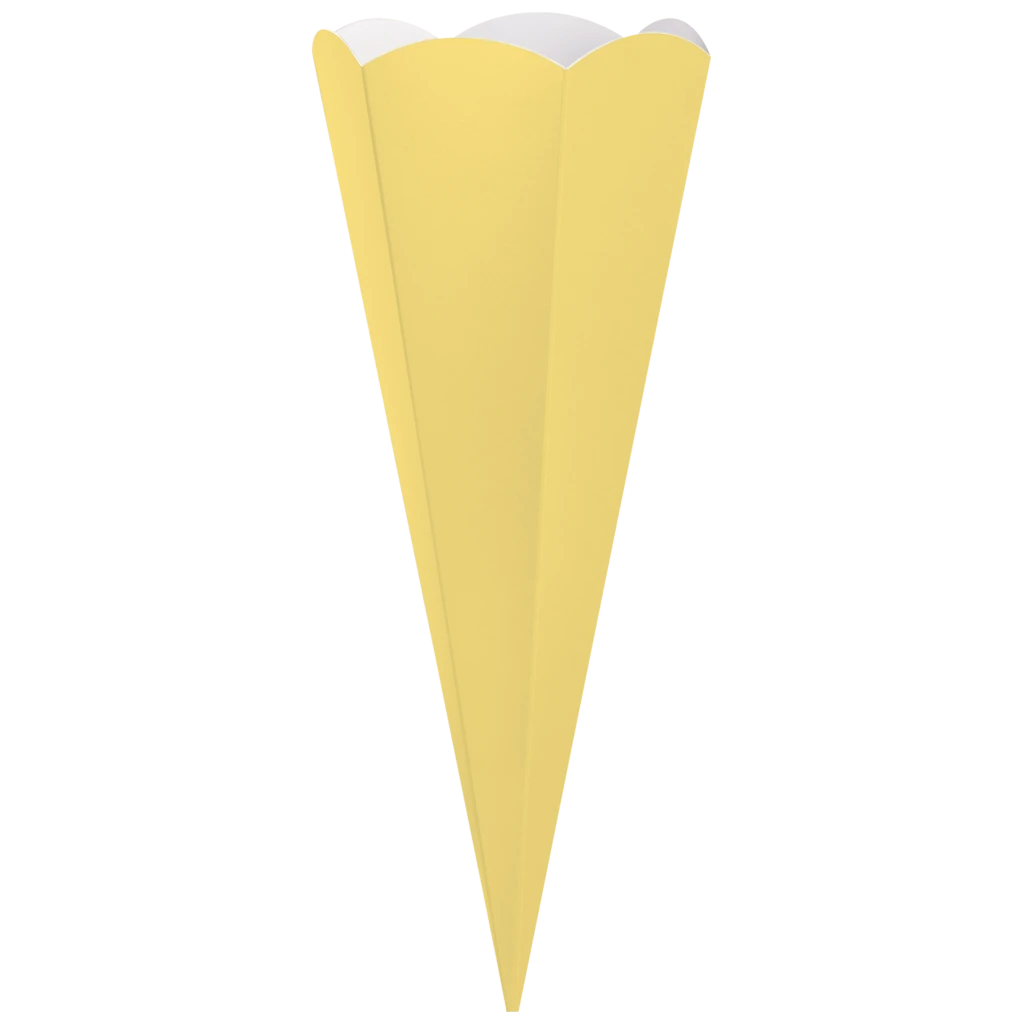 Schultüten-Zuschnitt | 69 cm, 400 g/m², sonnengelb