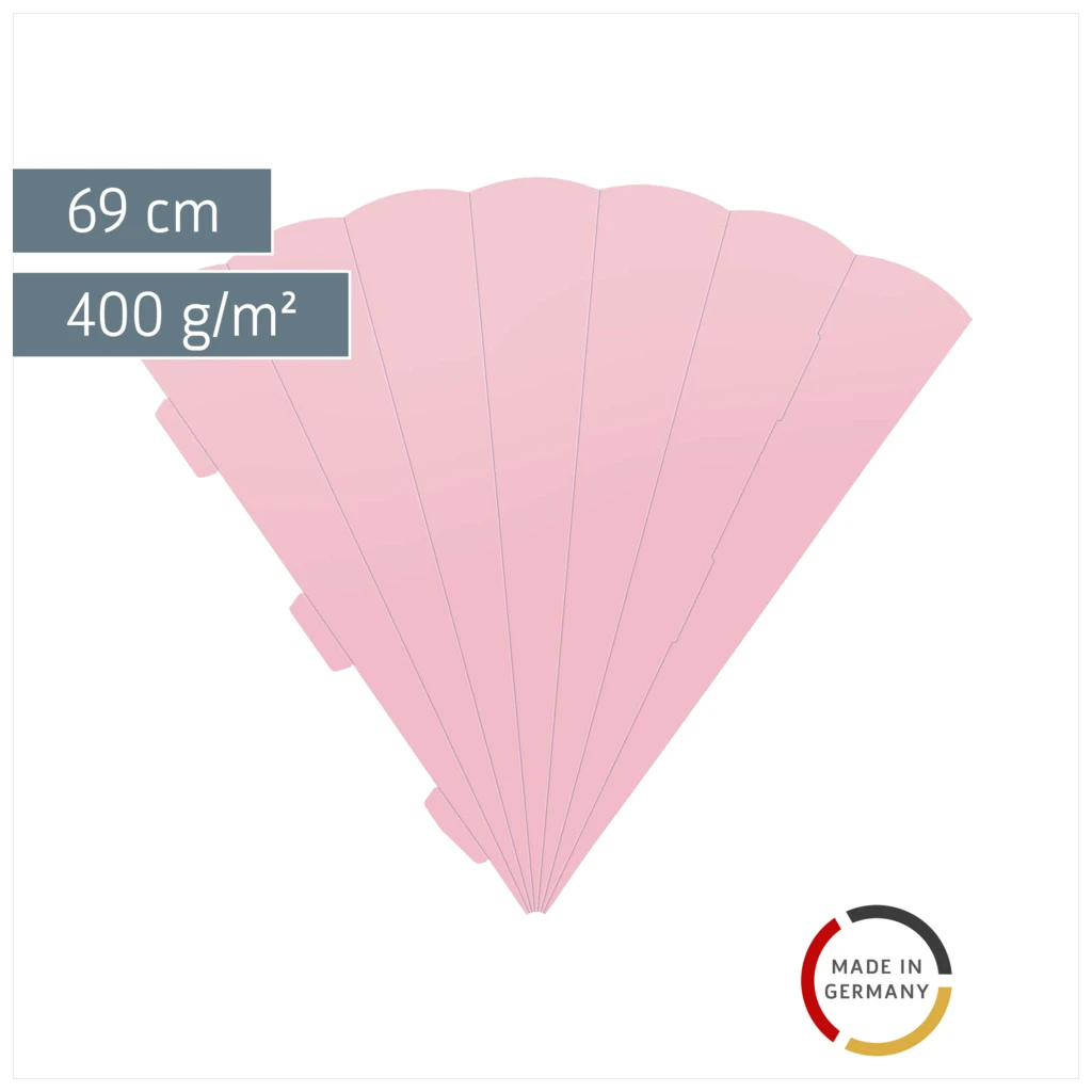 Schultüten-Zuschnitt | 69 cm, 400 g/m², rosa