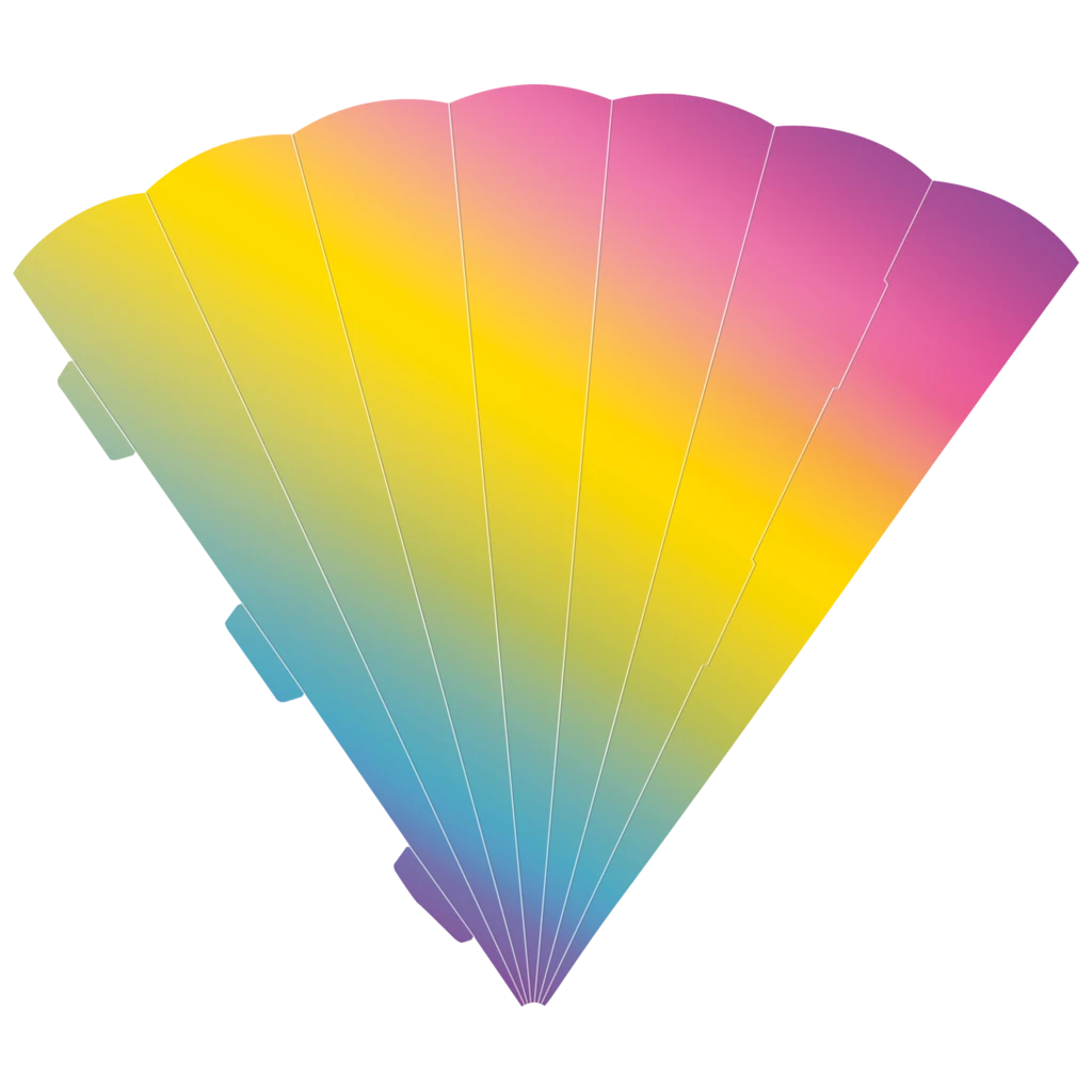 Schultüten-Zuschnitt | 69 cm, 400 g/m², regenbogen