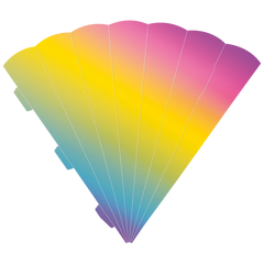 Schultüten-Zuschnitt | 69 cm, 400 g/m², regenbogen