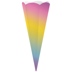 Schultüten-Zuschnitt | 69 cm, 400 g/m², regenbogen