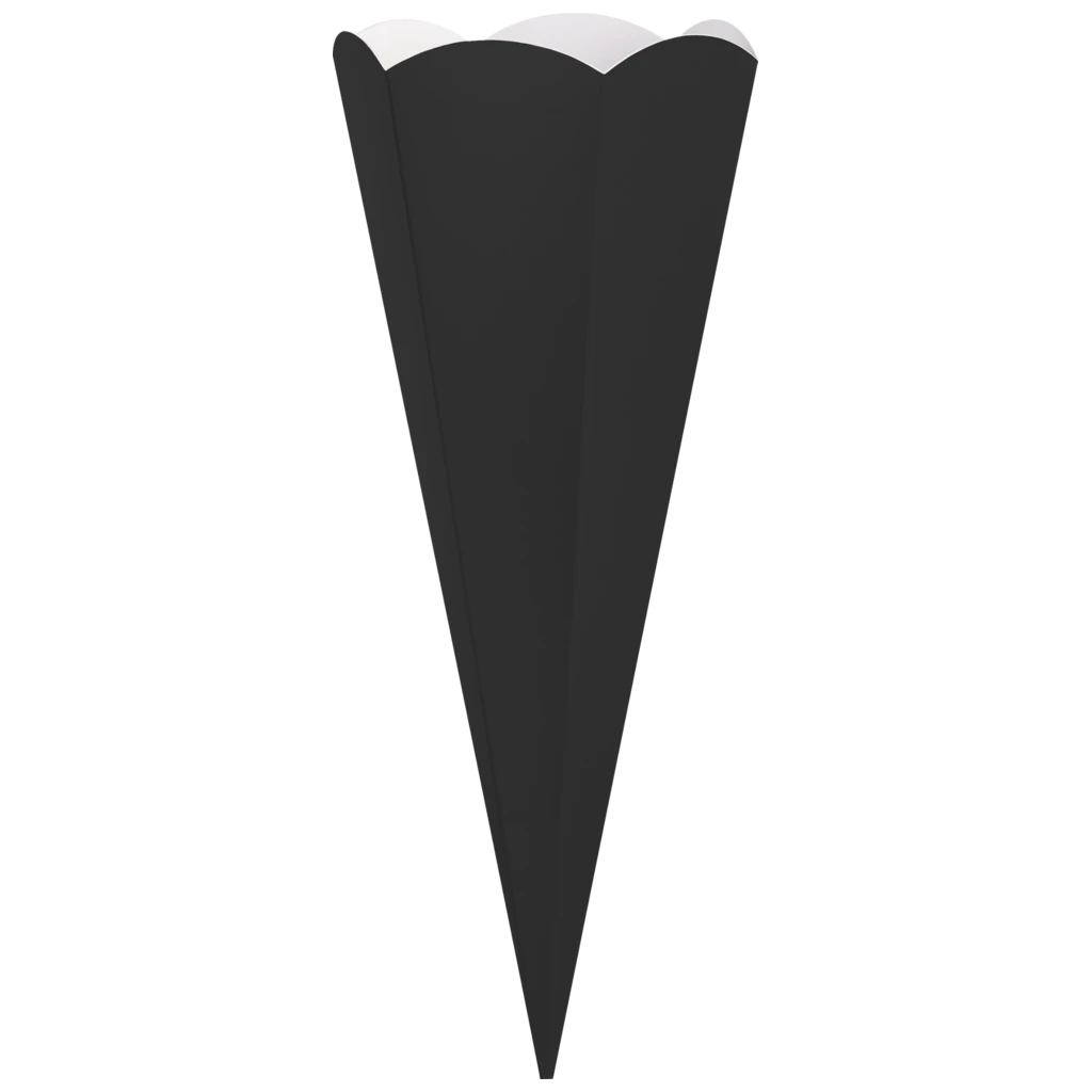 Schultüten-Zuschnitt | 69 cm, 400 g/m², schwarz