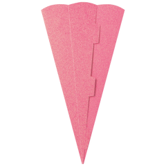 Schultüten-Rohling Zuschnitt mit Glitter | 69 cm, 400 g/m², pink